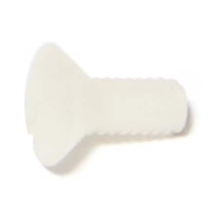 Midwest Fastener #8-32 x 3/8 in Slotted Oval Machine Screw, Plain Nylon, 20 PK 77124